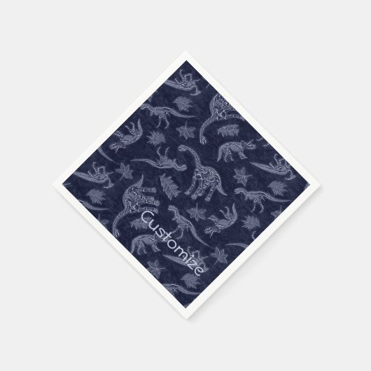 Alter der Dinosaurier Skelettmuster Napkins Serviette (Ecke)