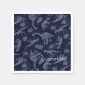 Alter der Dinosaurier Skelettmuster Napkins Serviette (Vorderseite)