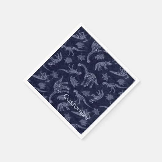Alter der Dinosaurier Skelettmuster Napkins Serviette (Ecke)