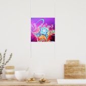 Alter des Atom Fraktal Art von BBQs Poster (Küche)