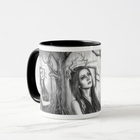 Alter Dryad-Tassen-Göttin-Tassen-Waldgeist Tasse (Vorderseite Links)