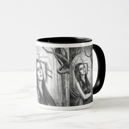 Alter Dryad-Tassen-Göttin-Tassen-Waldgeist Tasse (VorderseiteRechts)