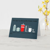 Alter durch Lieblingsgetränk Weiße Geburtstagskart Karte (Gelbe Blume)