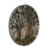 Alter Eichenbaum im Winter Dartscheibe (Vorderseite Links)