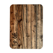 Alter Eichenholz-Texturhintergrund auf dem Anziehu Magnet (Vertikal)