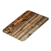 Alter Eichenholz-Texturhintergrund auf dem Anziehu Magnet (Linke Seite)