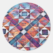 ALTER ENGLAND-TILED-BODEN RUNDER AUFKLEBER (Vorderseite)