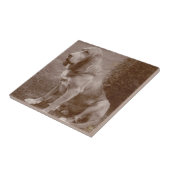 Alter englischer Bluthund Fliese (Seite)