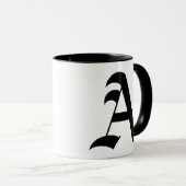 Alter englischer Buchstabe A Tasse (VorderseiteRechts)