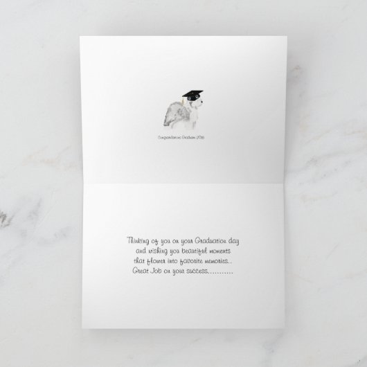 Alter englischer Schäferhund-Abschluss Karte (Innenseite)