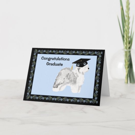 Alter englischer Schäferhund-Abschluss Karte (Vorderseite)