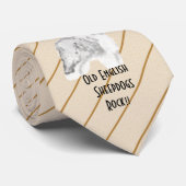 Alter englischer Schäferhund-Felsen - druckte Krawatte (Gerollt)