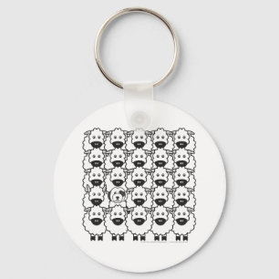 Alter englischer Schäferhund in den Schafen Schlüsselanhänger