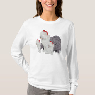 Alter englischer Schäferhund-langer Hülsen-T - T-Shirt