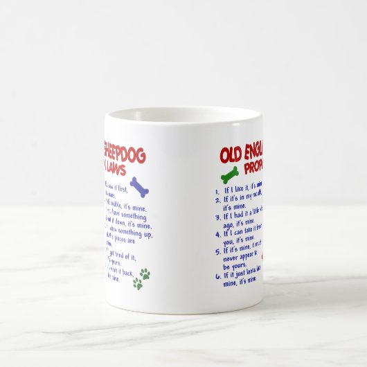 ALTER ENGLISCHER SCHÄFERHUND PL2 KAFFEETASSE (Mittel)