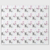 Alter englischer Schäferhund und Schneemann Geschenkpapier (Flach)