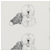 alter englischer Schäferhund Walt schwindliges Stoff (Nahaufnahme)