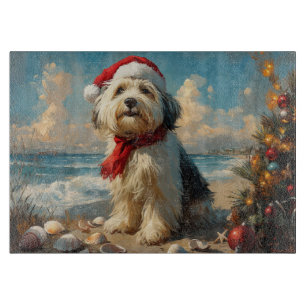 Alter Englischer Schäferhund Weihnachten Vintage S Schneidebrett