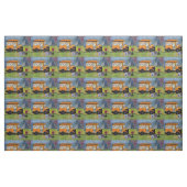 Alter englischer Schäferhund Wigglebottom Bus Stoff (Fat Quarter (45,7 x 55,9 cm))