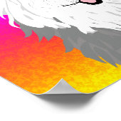 Alter englischer Schafhund (mit überzogenen Augen) Poster (Ecke)