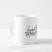 Alter europäischer Zugführer Kaffeetasse (Vorderseite Links)