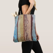 Alter, farbiger Holzboden abstrakt, Hintergrund Tasche (Von Nahem)