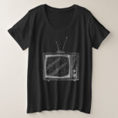 alter Fernseher Große Größe T-Shirt (Design vorne)