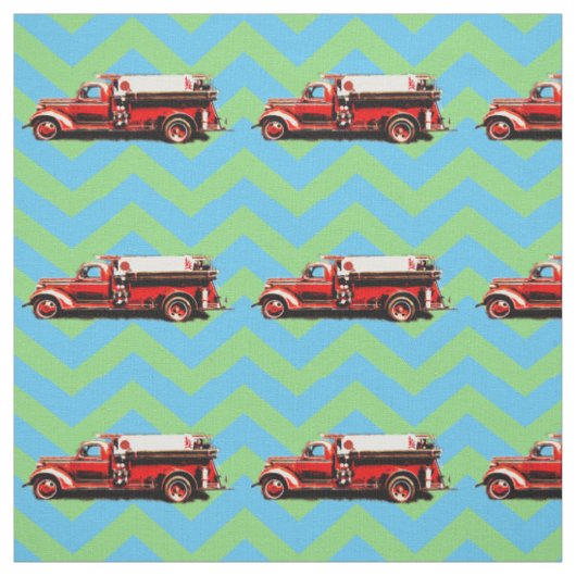 Alter Feuerwehrauto Stoff (Muster)
