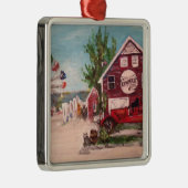 Alter Firehouse, Genf-Malerei auf einer Verzierung Silbernes Ornament (Rechts)