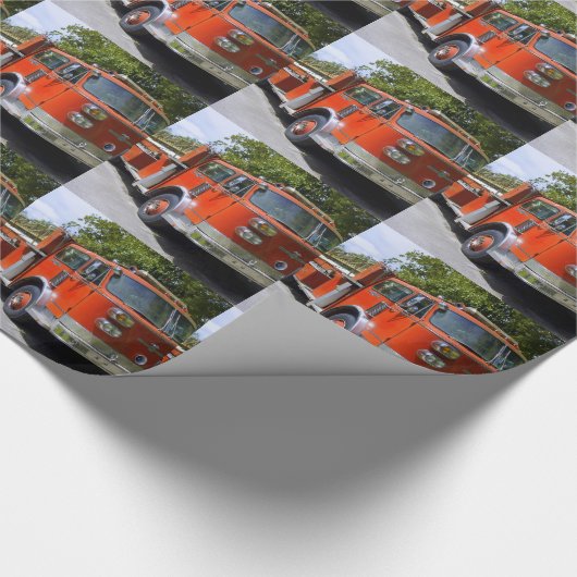 Alter Firetruck Geschenkpapier (Ecke)