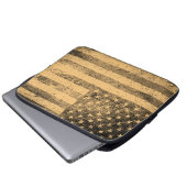 Alter Flagge-Schmutz Laptopschutzhülle (Vorne Knopf)