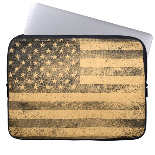 Alter Flagge-Schmutz Laptopschutzhülle (Vorderseite)