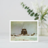 Alter Friedhof Tower in Snow, Van Gogh Kunstmuseum Postkarte (Stehend Vorderseite)