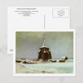 Alter Friedhof Tower in Snow, Van Gogh Kunstmuseum Postkarte (Vorne/Hinten)