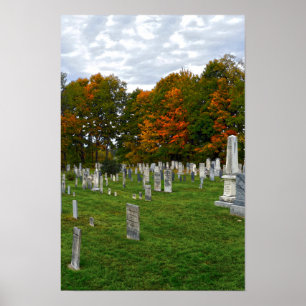 Alter Friedhof Yard, Stowe, Vermont Poster