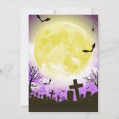 Alter Friedhof, Zombie Hand & Fleet Halloween-Part Einladung (Rückseite)