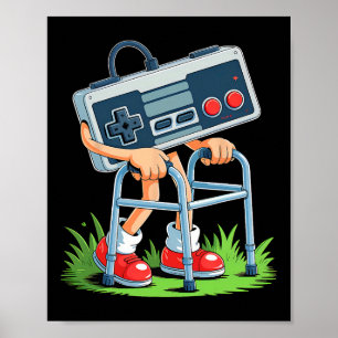 Alter Gamer Retro Videospiel Alter Gamer 80er Lust Poster