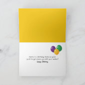Alter Geburtstag buck Leaning on a Walker Karte (Innenseite)
