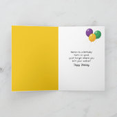 Alter Geburtstag buck Leaning on a Walker Karte (Innenseite)