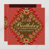 Alter Geburtstag Delikat & Grand Celebrations Einladung (Vorne/Hinten)