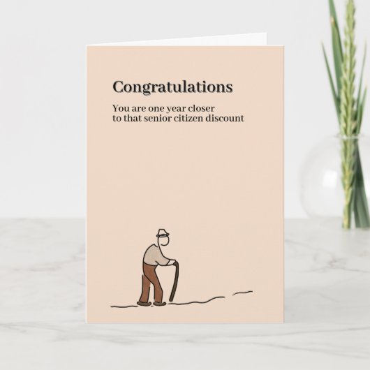 Alter Geburtstag Karte (Vorderseite)