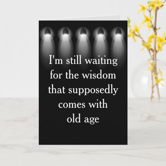 Alter Geburtstag Spaß mit Licht Karte (Gelbe Blume)