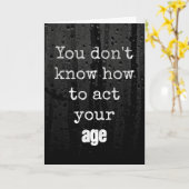 Alter Geburtstags-Spaß mit Raindrops Karte (Gelbe Blume)