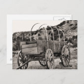 Alter gedeckter Wagen Postkarte (Vorne/Hinten)