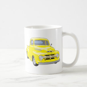 Alter gelber LKW Kaffeetasse