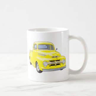 Alter gelber LKW Kaffeetasse