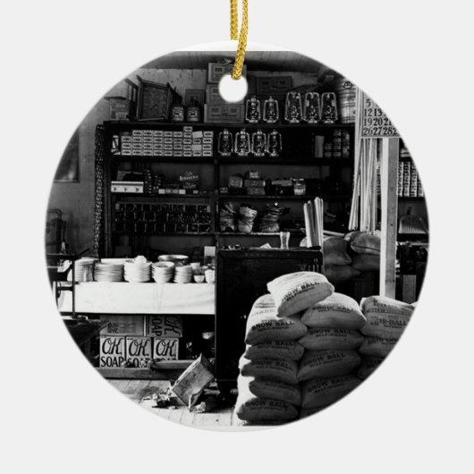 ALTER GEMISCHTWARENLADEN KERAMIK ORNAMENT (Vorne)