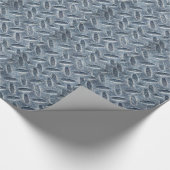 Alter getragener staubiger Industriediamant Geschenkpapier (Ecke)
