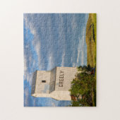 Alter Getreideheber in Virgelle, Montana, USA Puzzle (Vertikal)