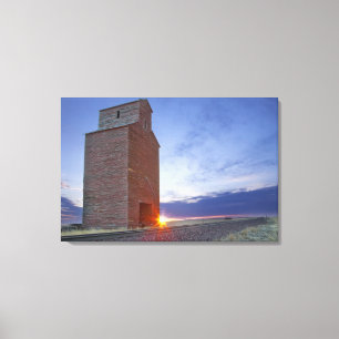 Alter Getreidespeicher an Collins Montana am Leinwanddruck